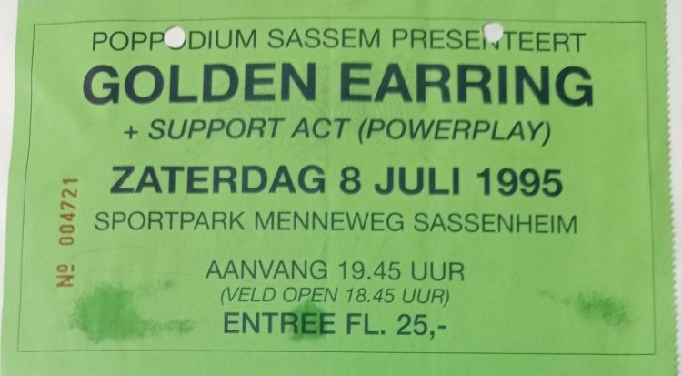 Golden Earring show ticket Sassenheim - Open Air July 08 1995